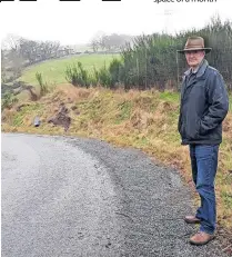  ?? ?? Concerns Strathalla­n councillor Tom Gray (below) at the stretch of road which has seen two accidents in the space of a month