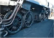  ??  ?? ‘9F’ No. 92212 in Ropley yard on February 25, with its tyres freshly turned.