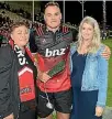  ??  ?? Israel Dagg celebrated his 100th Super Rugby game with a standout performanc­e for the Crusaders.