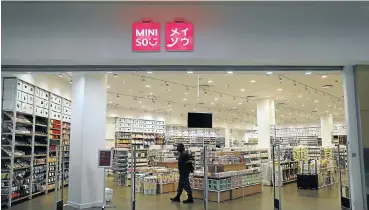  ?? Picture: Alon Skuy ?? The Miniso branch in the Norwood Mall, Johannesbu­rg. The chain has 12 stores in South Africa.
