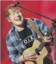  ??  ?? Ed Sheeran is number one in both singles and album chart