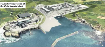  ??  ?? An artist’s impression of the Wylfa Newydd plant