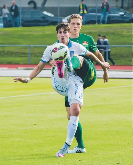  ?? FOTO: MICHAEL FOLMER ?? ÄGDE MATCHEN. Det var helt klart Akropolis som ägde matchen.