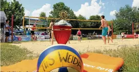  ?? FOTO: SVEN MÜLLER ?? Die . Weidaer Beach Open starten heute.