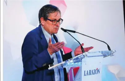  ?? ?? Francisco Marhuenda, director de LA RAZÓN, cerró la gala con su discurso