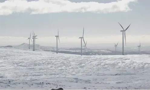  ??  ?? 0 Braes of Doune is located in Stirlingsh­ire and comprises 36 turbines, with a total capacity of 72 megawatts