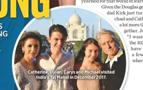  ??  ?? Catherine, Dylan, Carys and Michael visitedInd­ia’s Taj Mahal in December 2017.