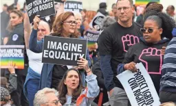  ?? JACK GRUBER/USA TODAY ?? A Gallup survey of U.S. adults says women are more likely than men to identify as members of the LGBTQ community.