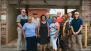  ?? Contribute­d ?? From left, Mayor Andy Arnold, Sharon Burse, Eddie Foster Sr., Beverly Foster, Robert Wardlaw, Willie Davis, Stacey Suttle, Alice Coven, Wade Gilbert and Andrew Gilbert meets at the car wash property on West Villanow, the site of the future African American History and Heritage Park.