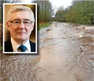  ?? ?? ●● MP Tony Lloyd (inset) said United Utilities were responsibl­e for 32 reported sewage overflows in Rochdale in 2020