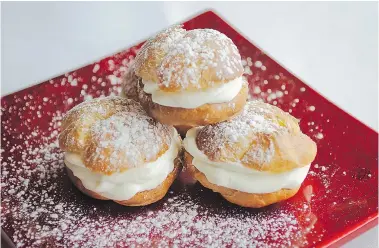  ?? — PNG FILES ?? Salted caramel cream puffs were one of the high-priced items on the menu.