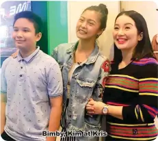  ??  ?? Bimby, Kim at Kris