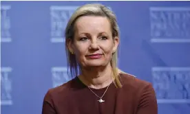  ?? Photograph: Mick Tsikas/AAP ?? ‘That part is not negotiable’: Sussan Ley has told the National Press Club the controvers­ial environmen­t standards will not be strengthen­ed before the legislatio­n is passed.