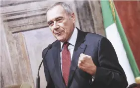  ?? Ansa ?? Prima filaIl capo politico di “Liberi e Uguali” è Pietro Grasso. Tra i padri nobili c’è Pier Luigi Bersani