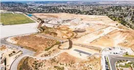  ?? JARROD VALLIERE U-T FILE ?? An aerial view of the eastern end of El Corazon Park, where an indoor sports arena is planned. The arena would be built on 5.24 acres near the senior center.