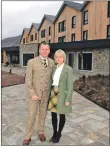  ??  ?? Owners Stephen and Fiona Leckie outside the new Kingshouse Hotel.