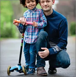  ??  ?? CAMPAIGN LEADER: Widower Ben Brooks-Dutton with his son Jackson