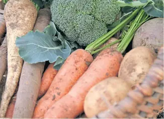  ??  ?? Clockwise from left: Fiona making jam; Claire Pollock; the cattle at Ardross; just some of the 50 varieties of veg on the farm.