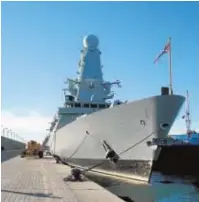  ?? ABC ?? El HMS Duncan, en el puerto de Málaga