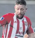  ??  ?? First blood: Rory Patterson got Derry off the mark in Limerick