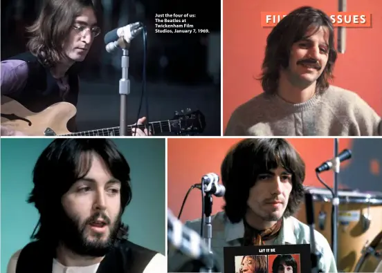  ?? ?? Just the four of us: The Beatles at Twickenham Film Studios, January 7, 1969.