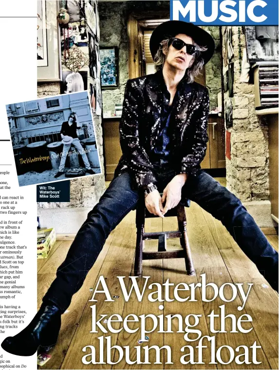  ??  ?? Wit: The Waterboys’ Mike Scott