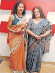  ??  ?? Shovana Narayan with Uma Nair