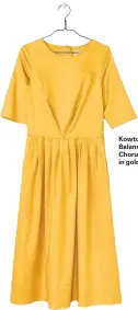  ??  ?? Kowtow Balance Chorus dress in gold