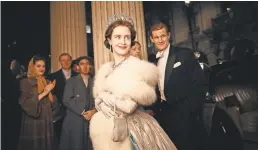  ?? ROBERT VIGLASKY/NETFLIX ?? Claire Foy as Queen Elizabeth II and Matt Smith as Prince Philip in the Netflix series “The Crown.”