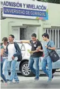  ??  ?? kLa Universida­d de Guayaquil fue intervenid­a en octubre de 2018.