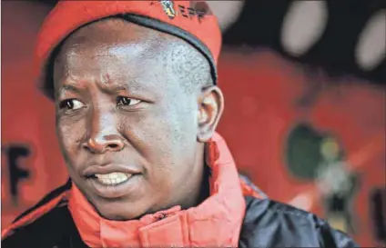  ??  ?? Stricter controls: Economic Freedom Fighters leader Julius Malema is celebratin­g the EFF’s anniversar­y in the Eastern Cape, which is now the party’s third largest support base. Photo: Reuters/Siphiwe Sibeko