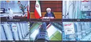  ?? (AFP) ?? This screen grab shows centrifuge­s and devices at Iran’s Natanz uranium enrichment plant, as President Hassan Rouhani speaks on Iran’s National Nuclear Technology Day, in Tehran on Saturday