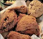  ??  ?? Fried chicken and pizza are specialtie­s at The Drum Room Wedge