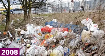  ??  ?? Turnaround: These pictures of a Tesco in North Tyneside show the impact of the levy 2008