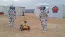  ??  ?? SCIENTIFIC EXPERIMENT: Astronauts from the Austrian Space Forum are in Oman for the Mars Simulation Mission.