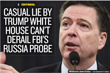  ?? | ZACH GIBSON/ GETTY IMAGES ?? FBI Director James Comey