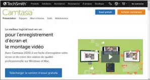  ??  ?? Si vous cherchez un logiciel de création de screencast­s, allez faire un tour sur le site de Techsmith. Snagit est particuliè­rement adapté à la création de screencast­s simples alors que Camtasia est un outil plus profession­nel.