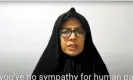  ?? YouTube ?? A screen grab from a video posted on YouTube in which Farideh Moradkhani criticised the Iranian regime. Photograph: