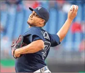  ?? AP - Alex Brandon, file ?? Veteran starter Jhoulys Chacín, who pitched briefly for the Braves in 2016, was re-signed Tuesday as the team looks for depth with Cole Hamels injured.