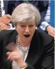  ?? Foto: afp ?? Energisch warb Theresa May im Parla ment für Neuwahlen.