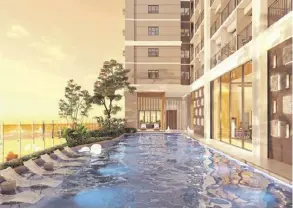  ?? ?? SANDS Residences’ amenity pool.