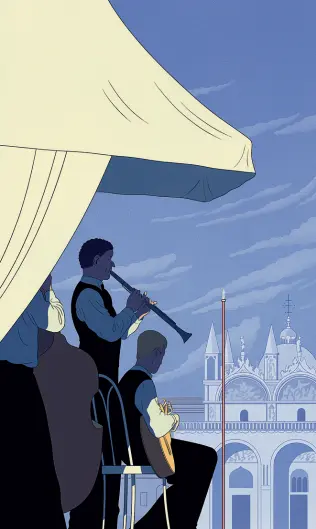  ??  ?? Magia Due illustrazi­oni di Bianca Bagnarelli per «Crooner» di Kazuo Ishiguro (Einaudi)