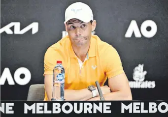  ?? ?? El español Rafa Nadal, uno de los principale­s candidatos a alzarse con el Abierto de Australia.