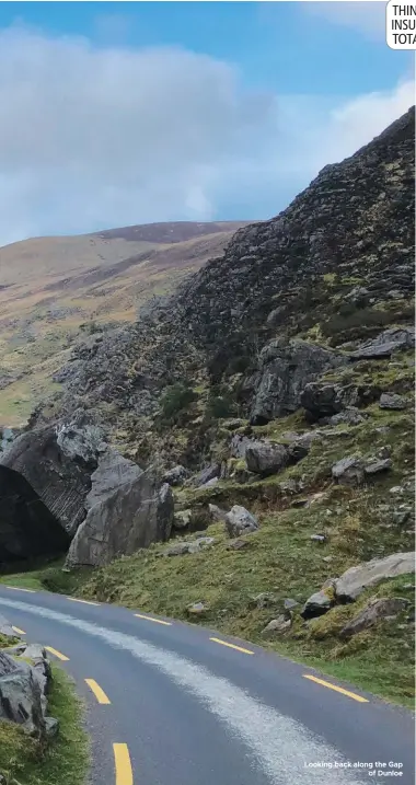  ??  ?? Looking back along the Gap of Dunloe