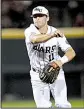  ?? NWA Democrat-Gazette/ ANDY SHUPE ?? Missouri State shortstop Jeremy Eierman had only five hits in four games during the Fayettevil­le Regional, but three of those were home runs, two of which ended up being game-winners against Oklahoma State and Arkansas.