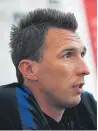  ??  ?? Croatia’s Mario Mandzukic: Rates both semi-finals as 50-50.