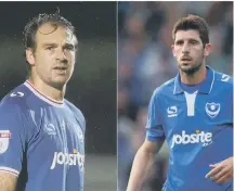  ?? ?? Former Pompey duo Brett Pitman, left, and Danny Hollands