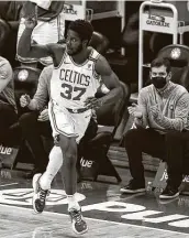  ?? Maddie Meyer / Getty Images ?? Boston’s Semi Ojeleye had a career-high 24 points in the Celtics’ victory over the Raptors.