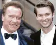  ?? Foto: Jörg Carstensen, dpa ?? Arnold Schwarzene­gger und sein Sohn Patrick.