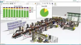  ??  ?? Die Siemenslös­ung Tecnomatix unterstütz­t Anwender bei der Digitalisi­erung der Fertigung. Bild: Siemens Digital Industries Software